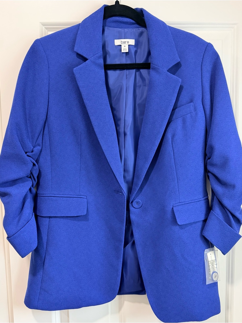 Bar III Electric Blue Single-Button Blazer